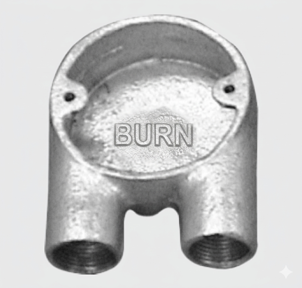 Circular Besa Box variant with BURN mark